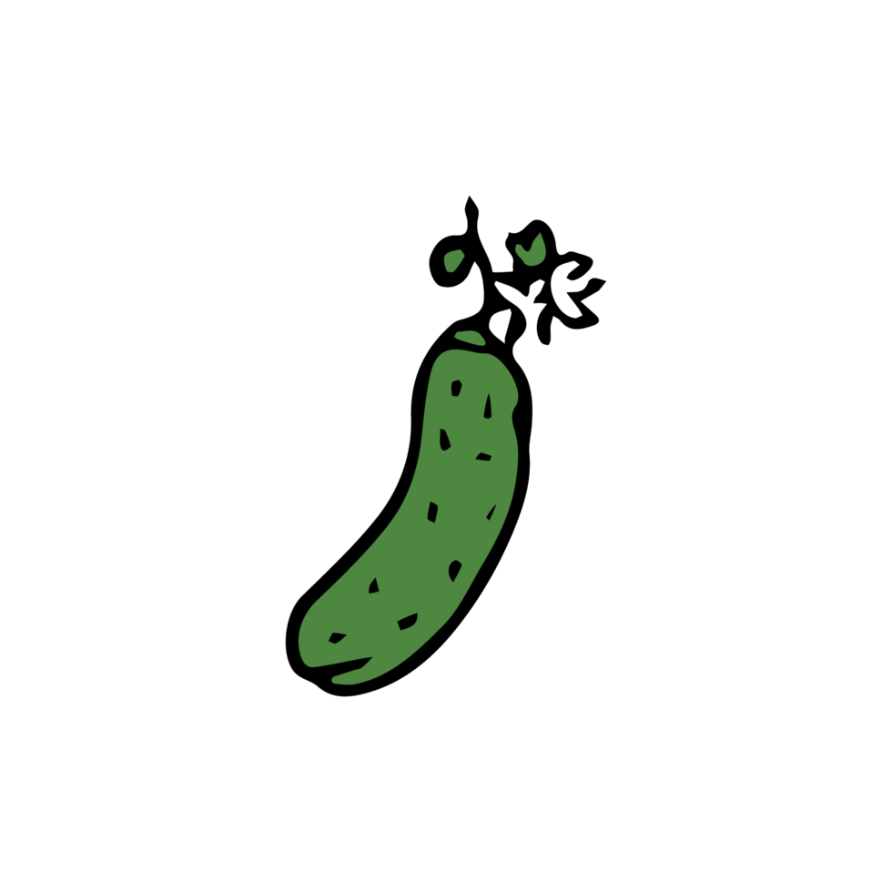 Doodle-Gurke-Symbol png