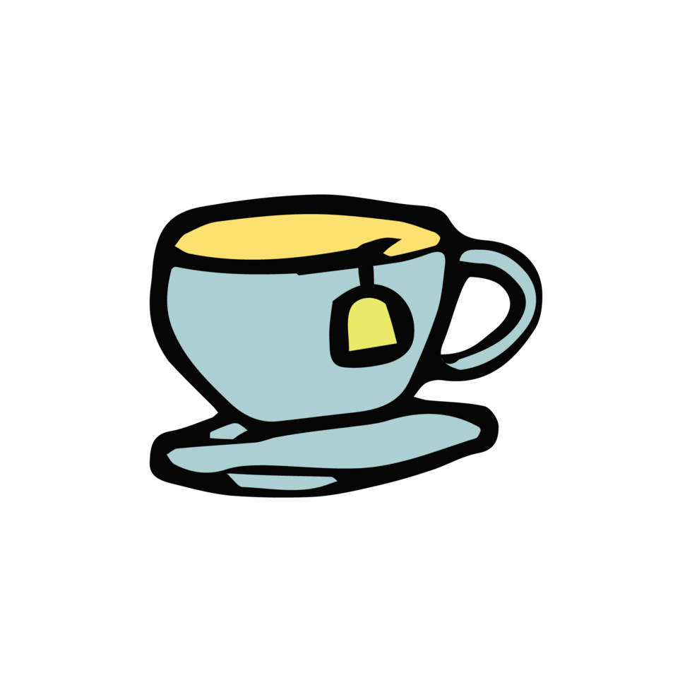 doodle tea cup icon png