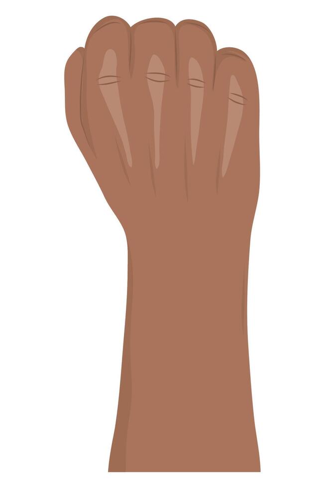 afro hand fist vector