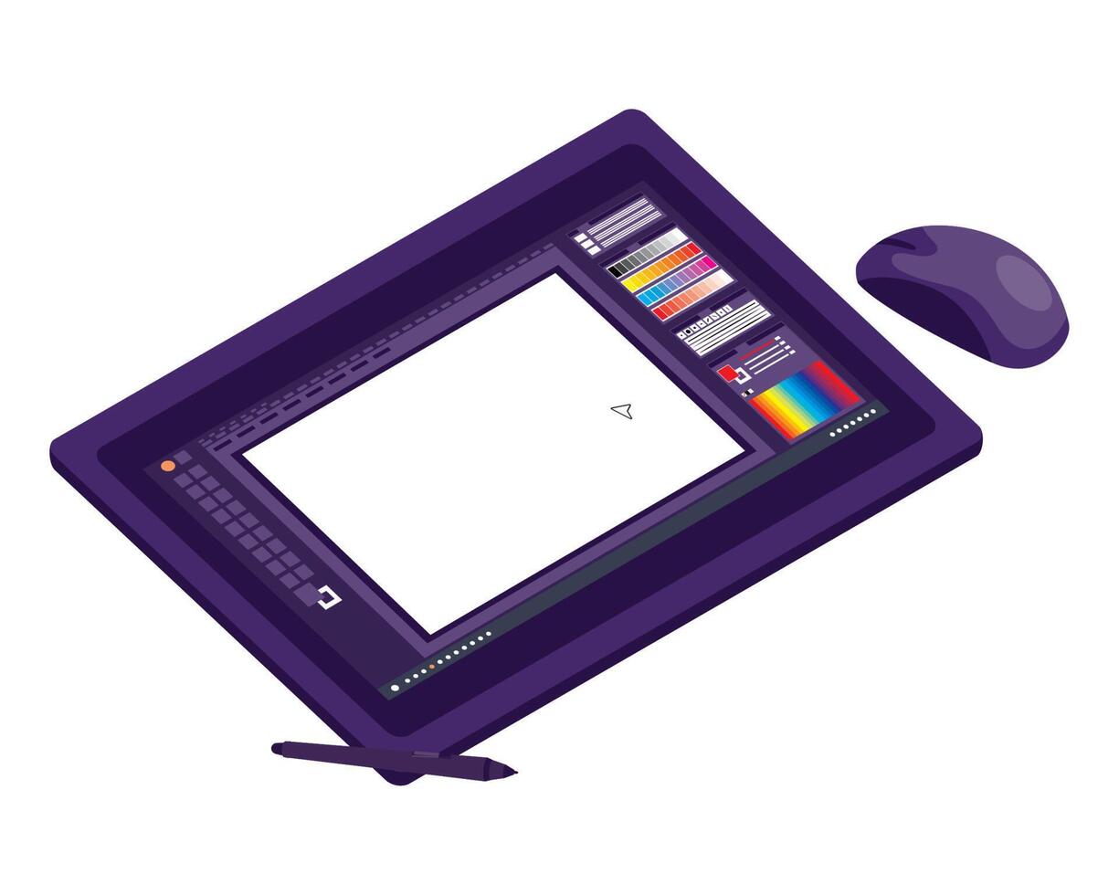 design graphic tablet device vector