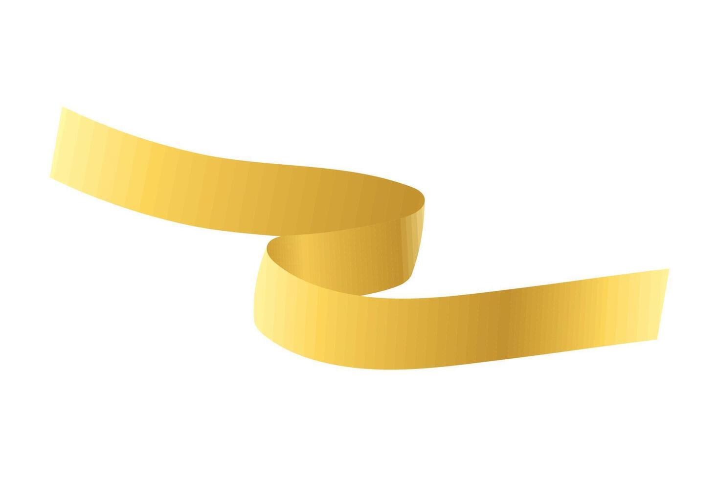 golden decorative ribbon vector