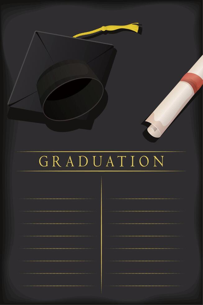 graduation celebration invitation vector