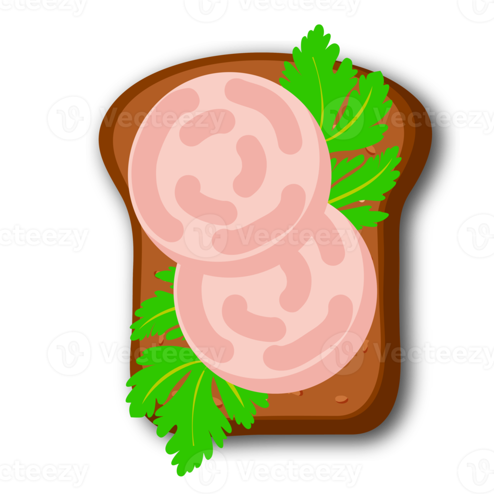 Breakfast toast and sandwich png