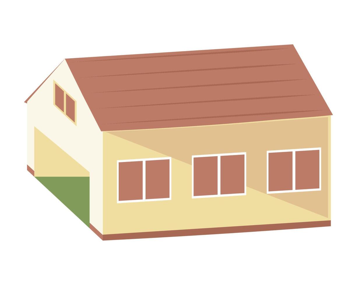 rural stable construction vector