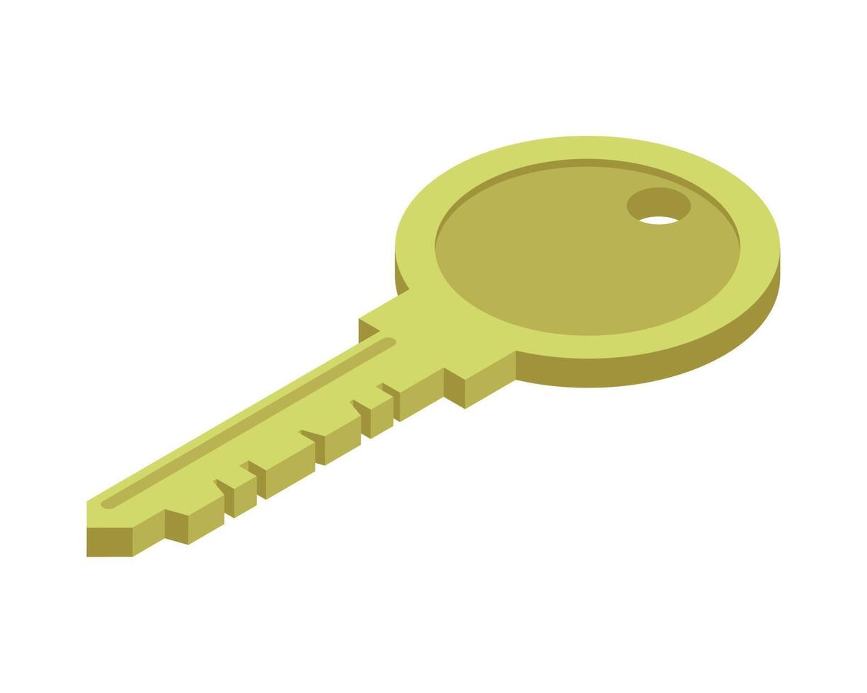 isometric key door vector