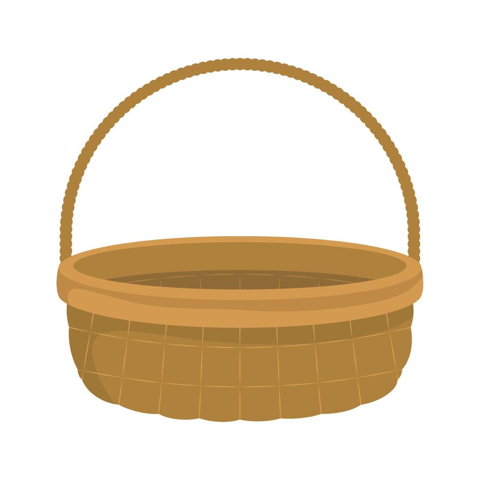cesta de paja decoración vector