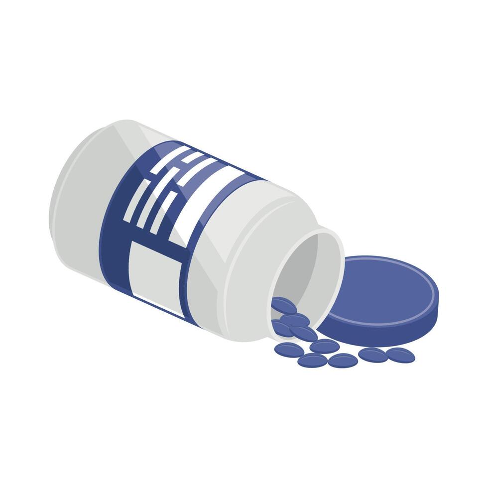 pharmacy medicine bottle vector