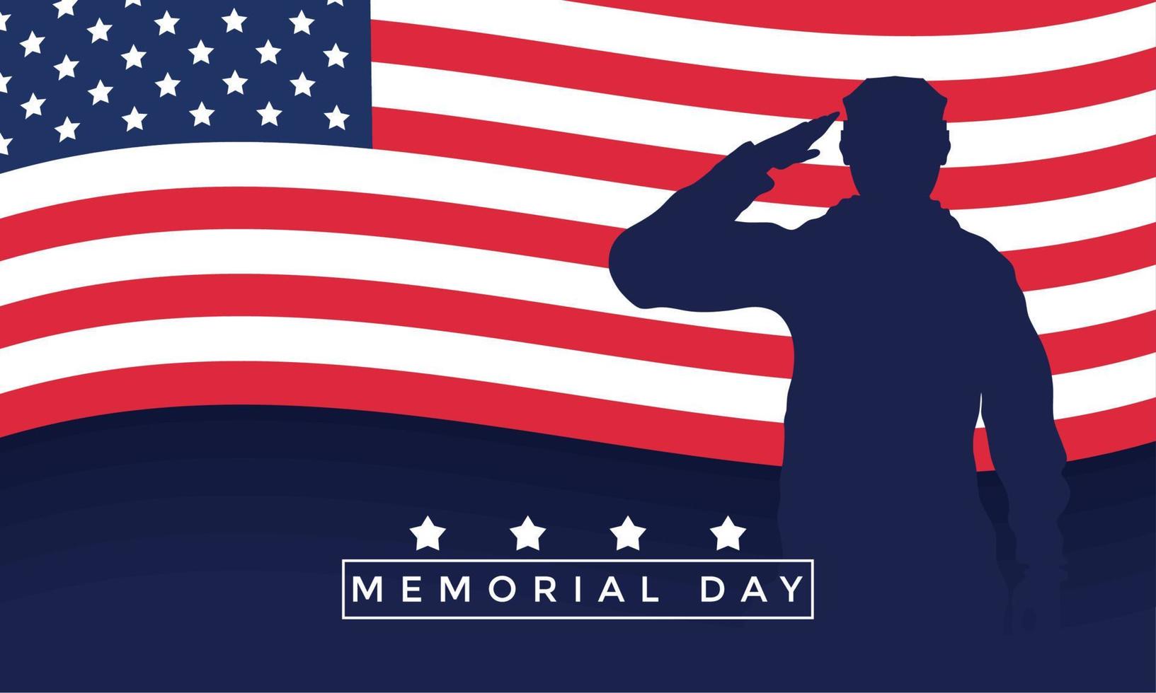 memorial day postcard vector