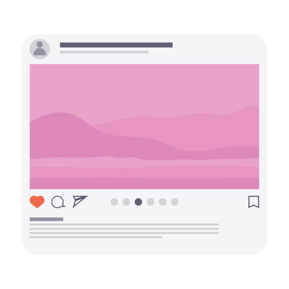 pink social media template vector