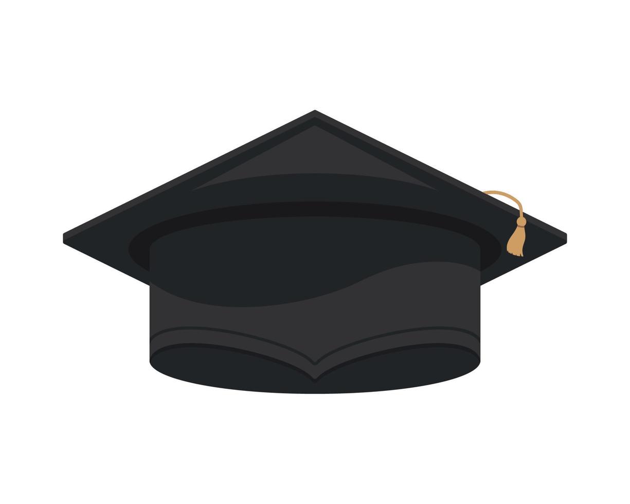 accesorio de sombrero de graduación vector
