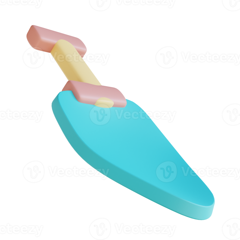 3D illustration Sand shovel png