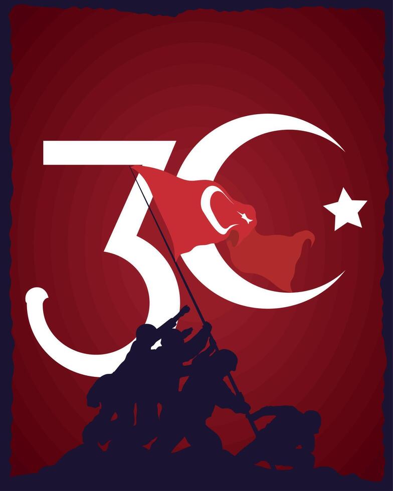 zafer bayrami poster vector