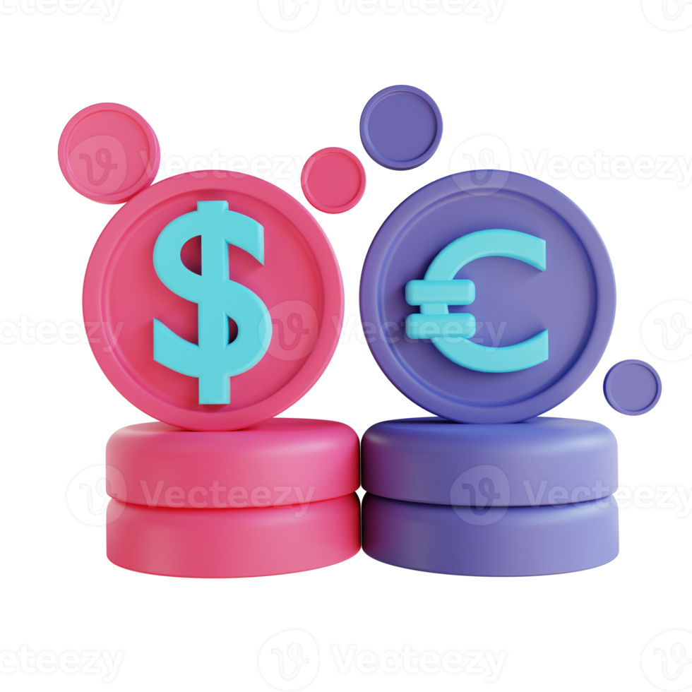 3D illustration currency png