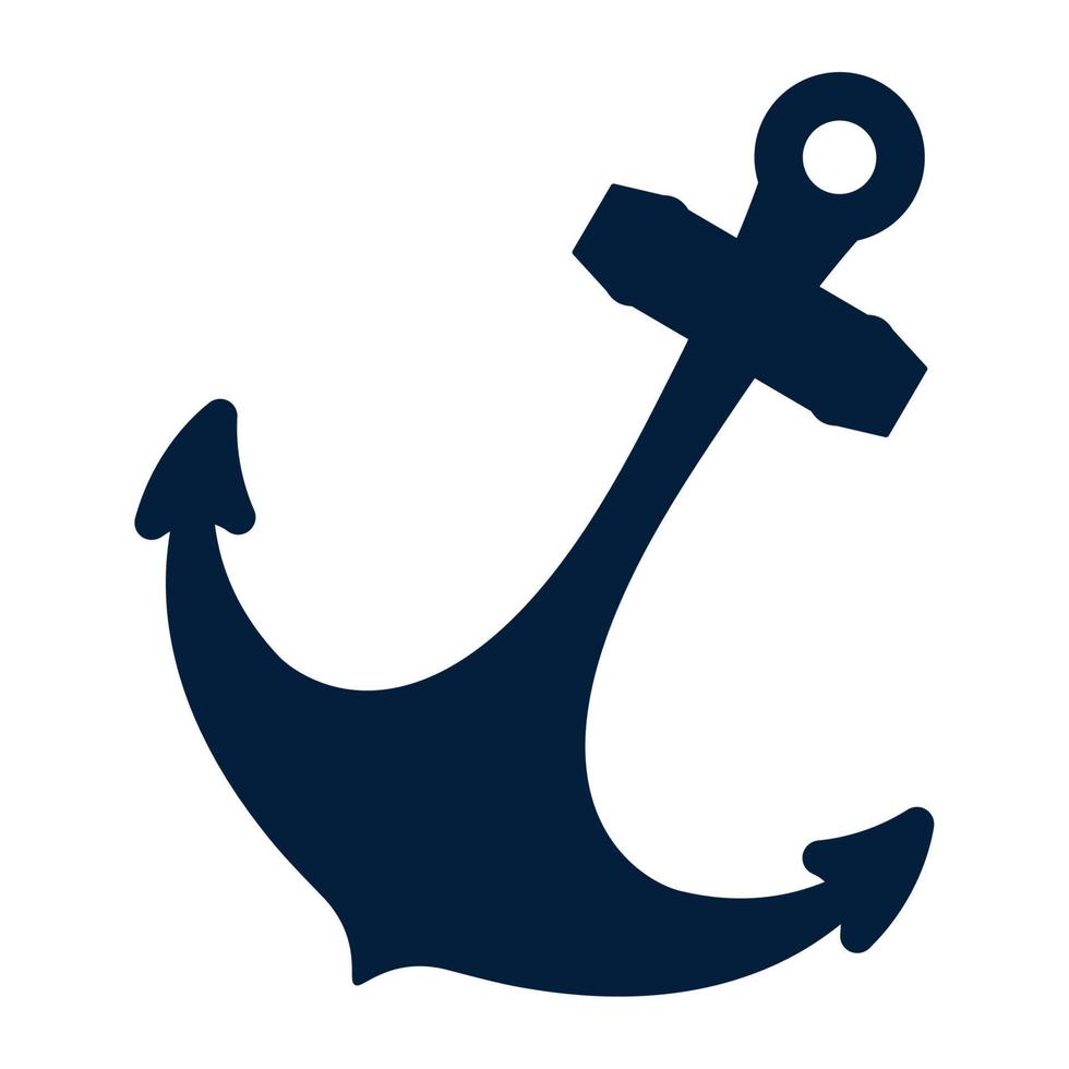 anchor marine silhouette vector