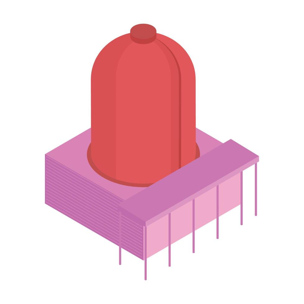 isometric Industrial red tank vector
