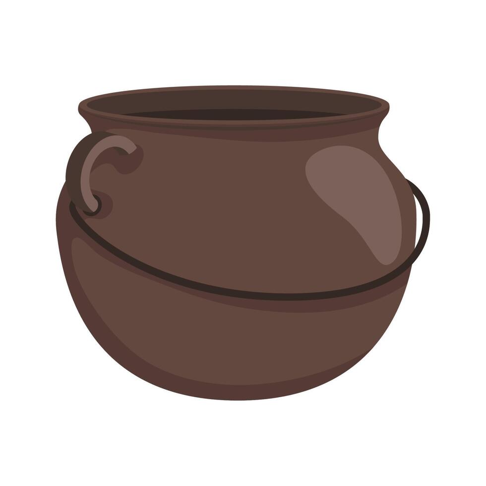 traditional cauldron icon vector