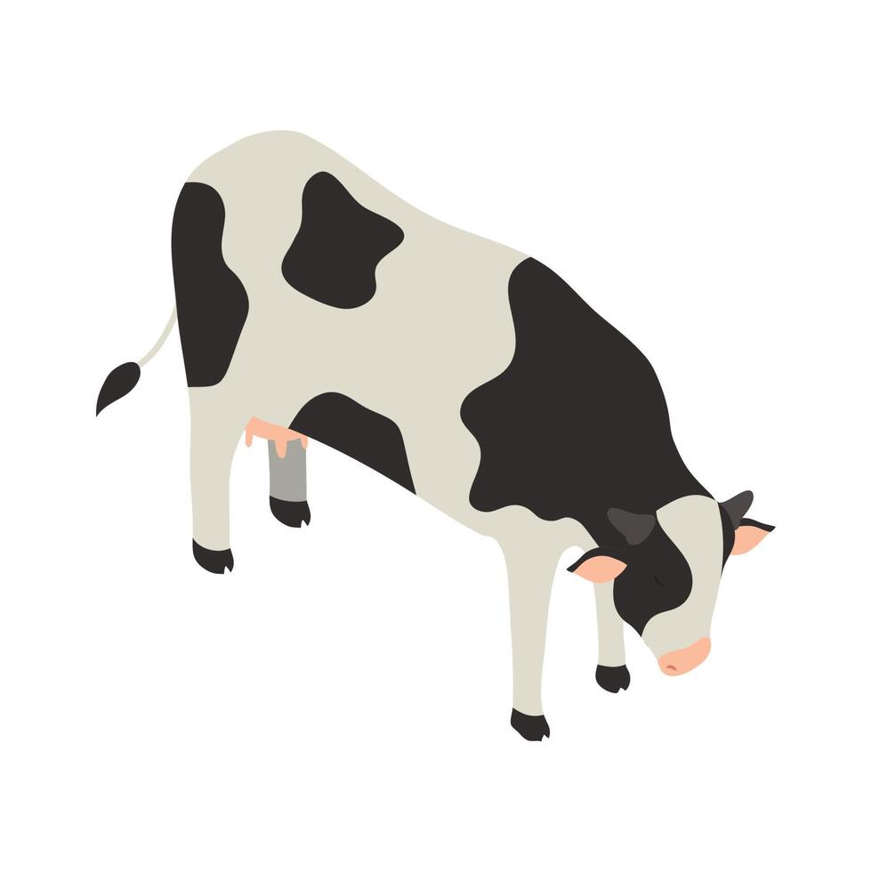 isometric cow animal vector