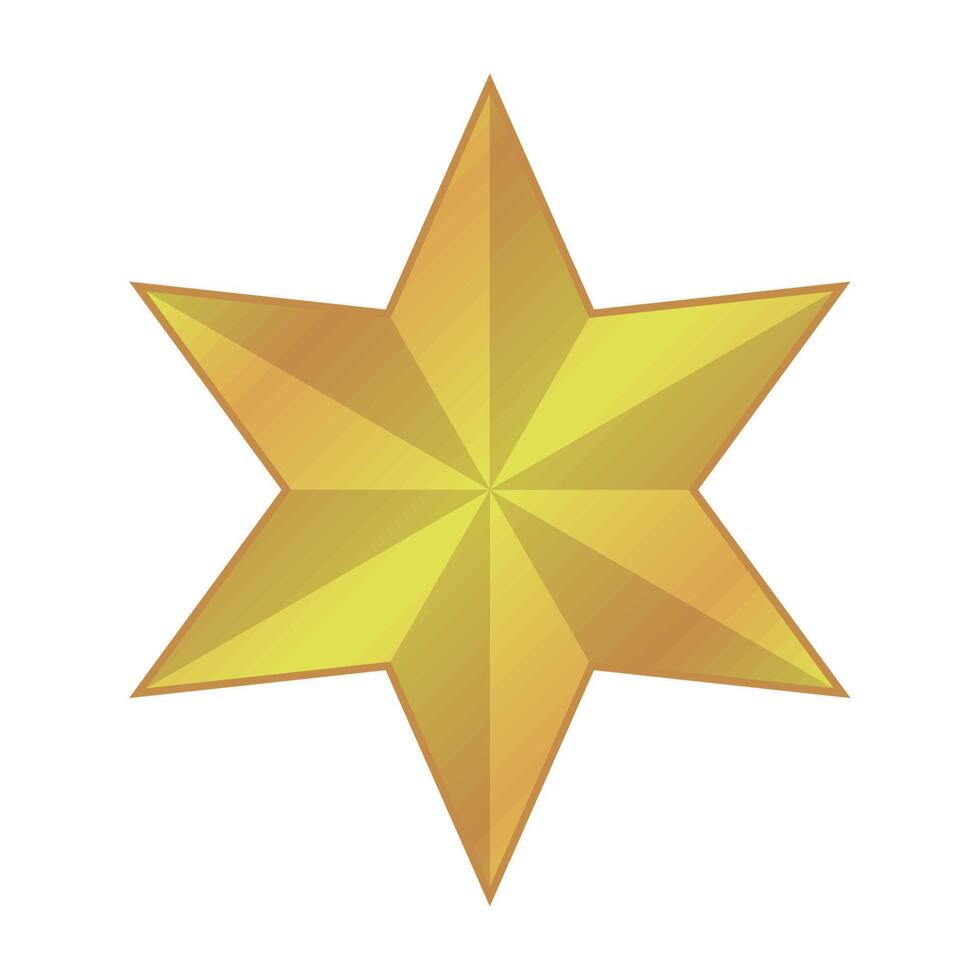 golden star emblem vector