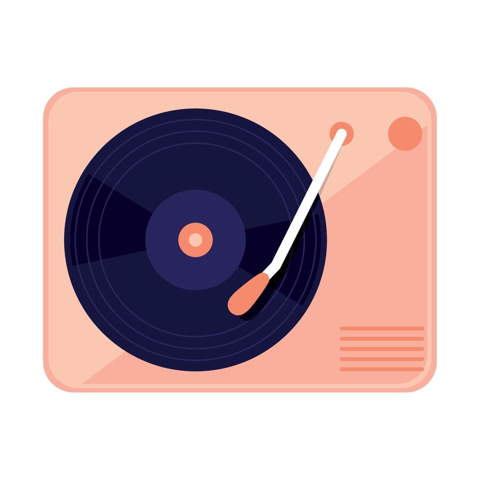 vinyl disk player vector