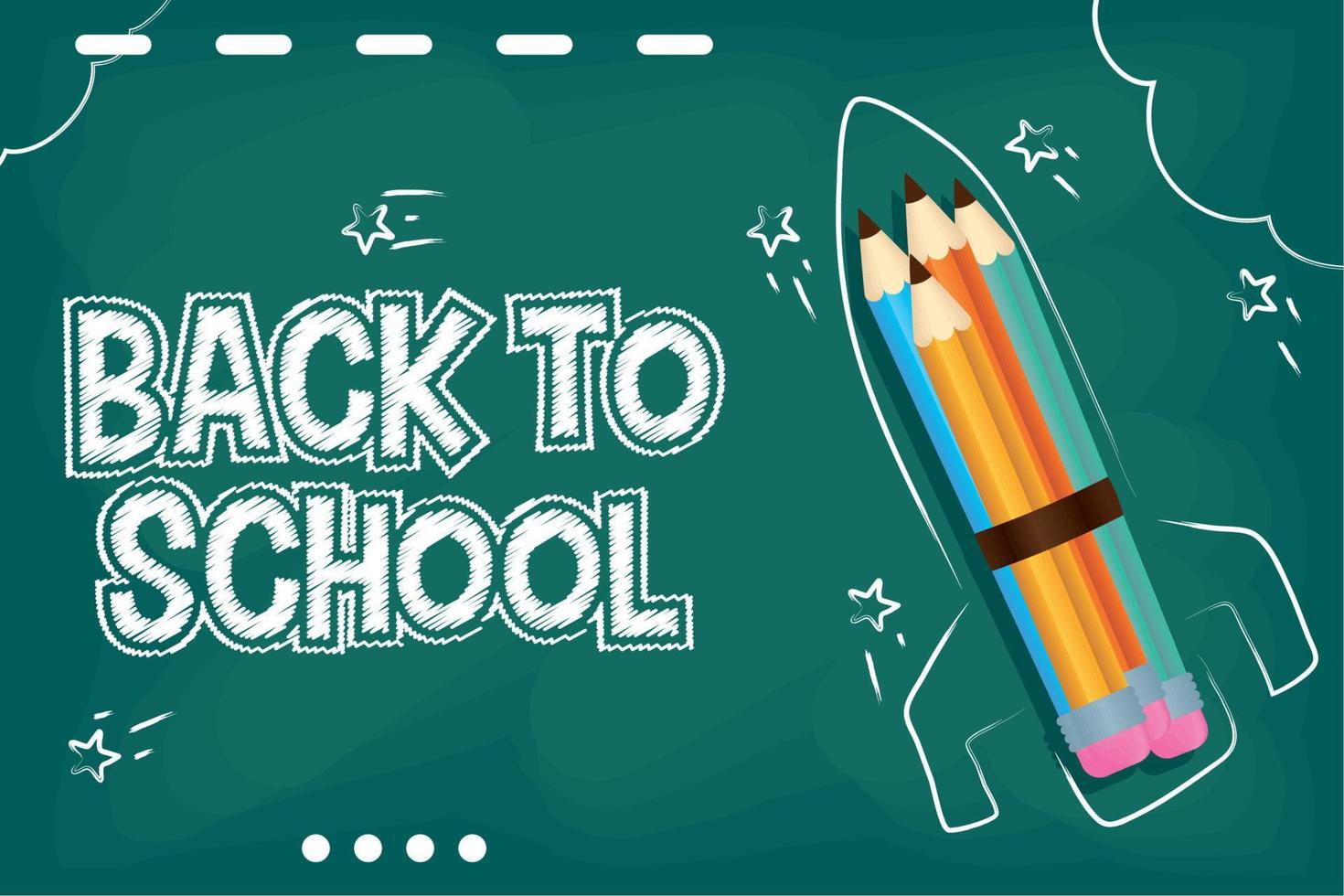 back to school lettering card vector