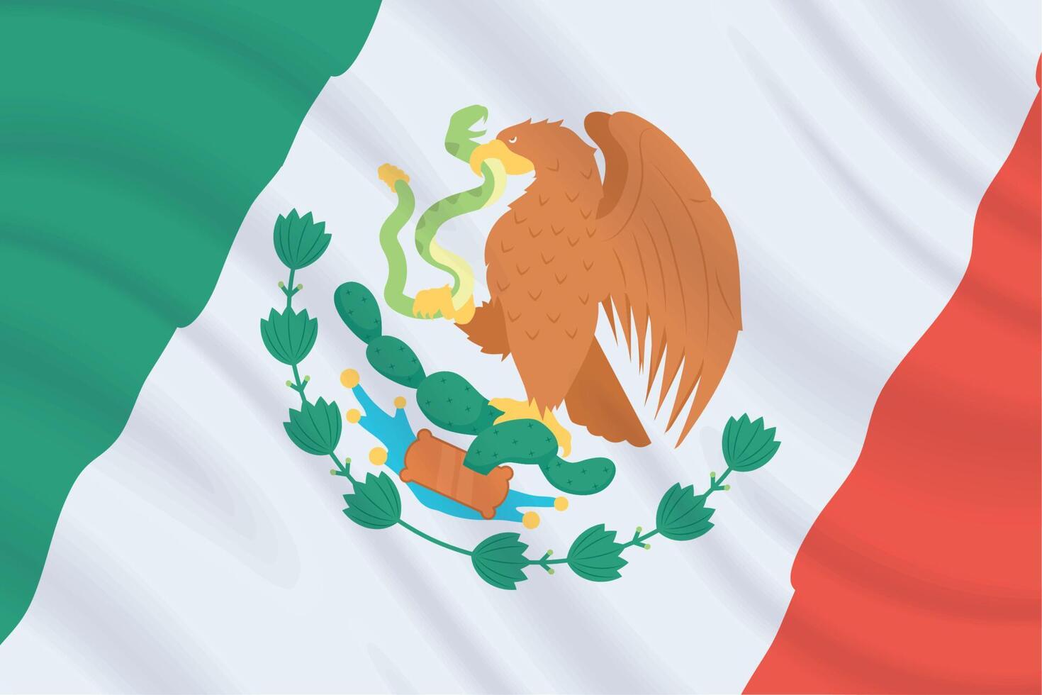 mexican flag poster vector