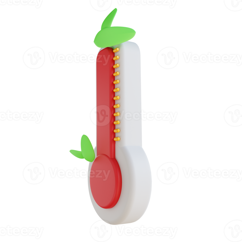 3D illustration thermometer suitable ecology png