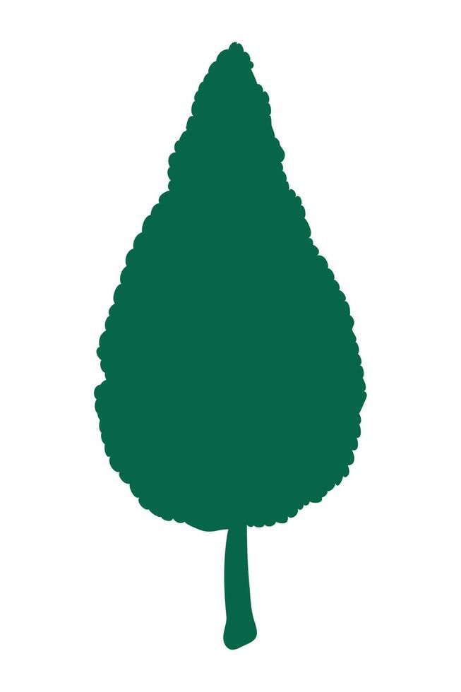 pine tree green silhouette vector