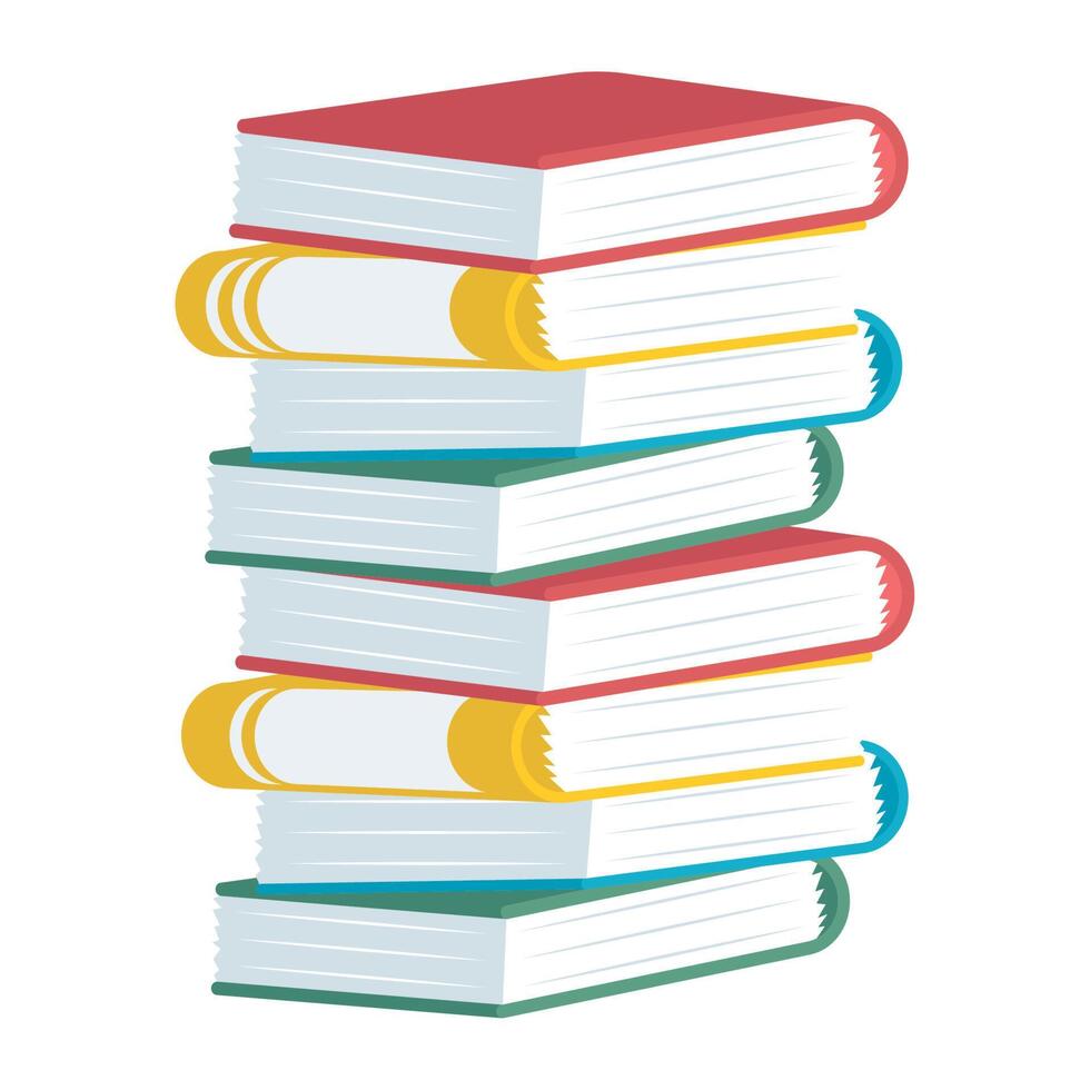 pile literacy books vector