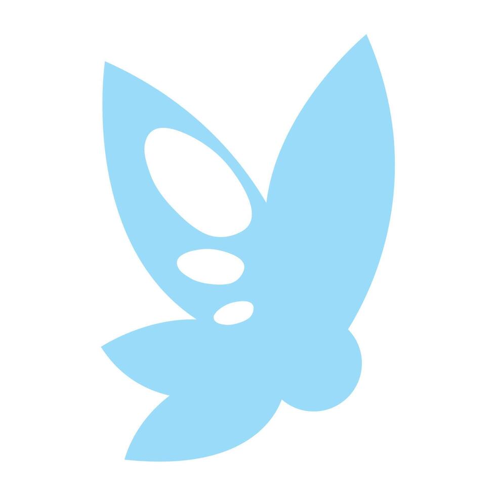 blue butterfly animal silhouette vector