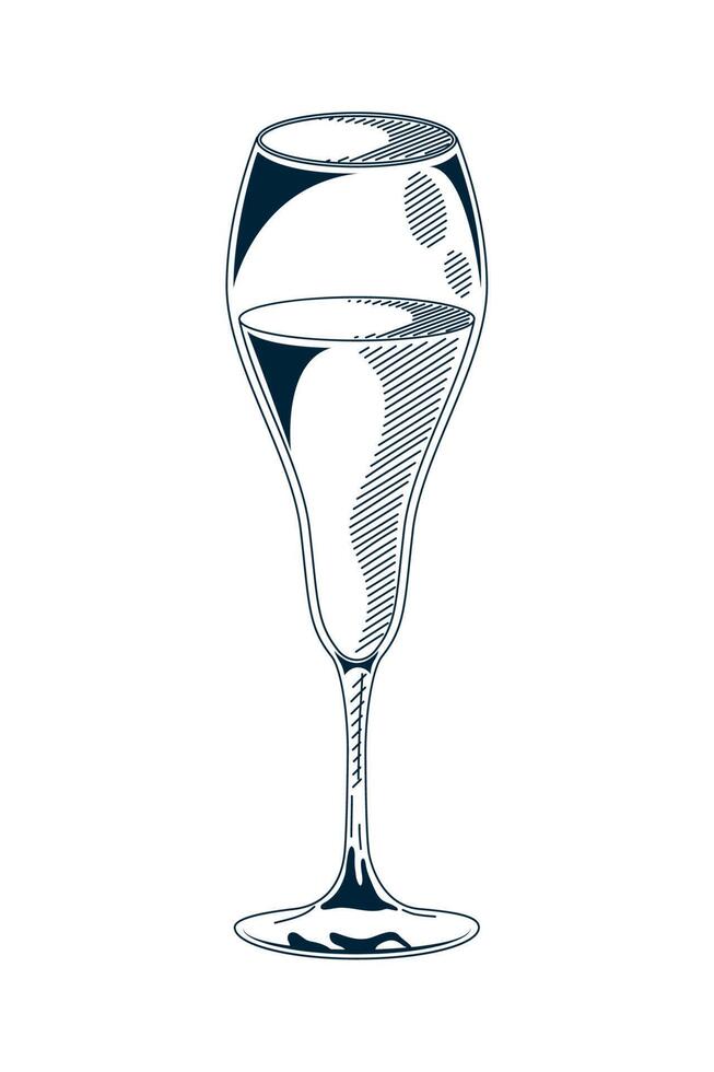 champagne cup drink vector