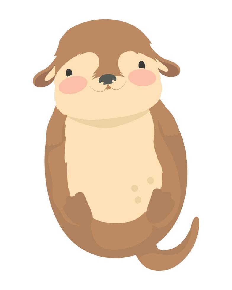 lindo animal nutria vector