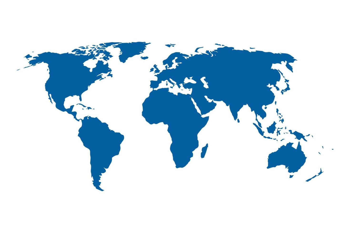 earth planet map silhouette vector