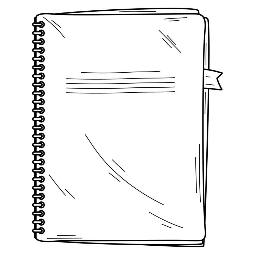 school notebook supply sketch vector