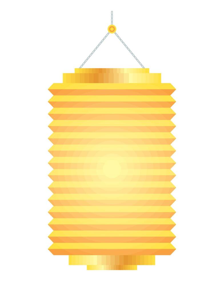 yellow chinese lamp hanging vector