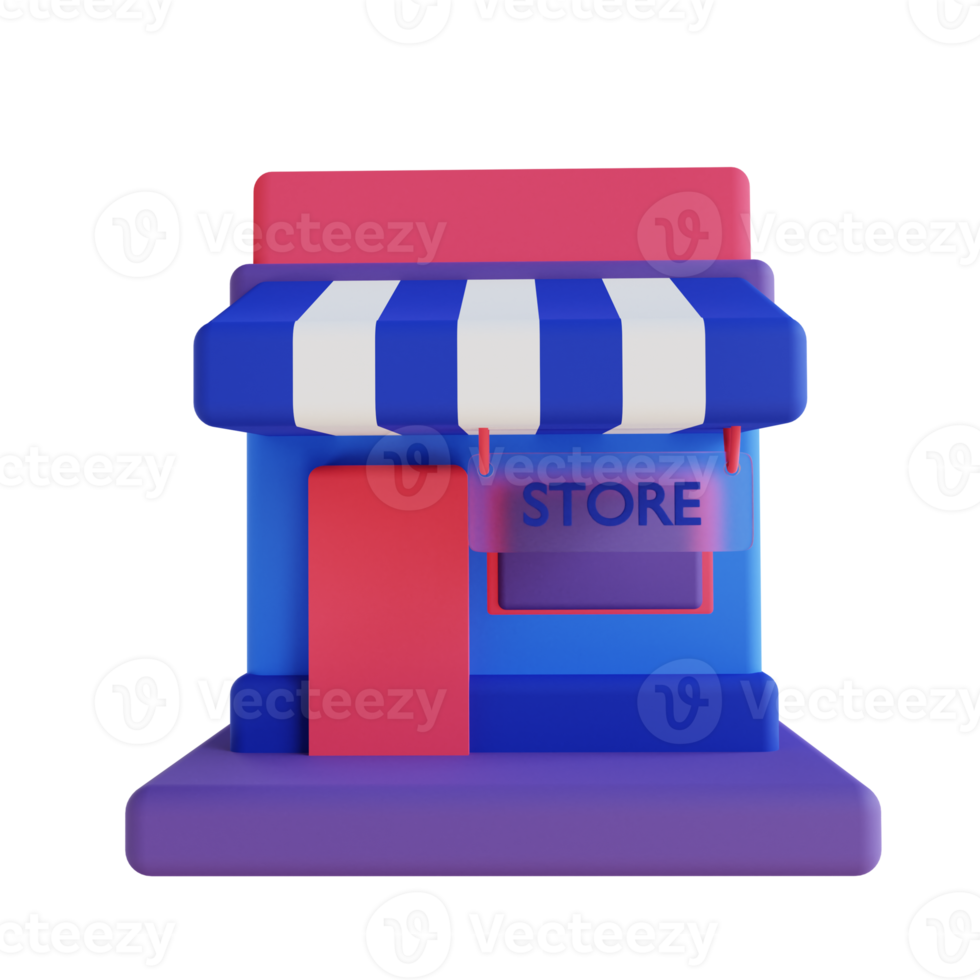 3d illustratie op te slaan png