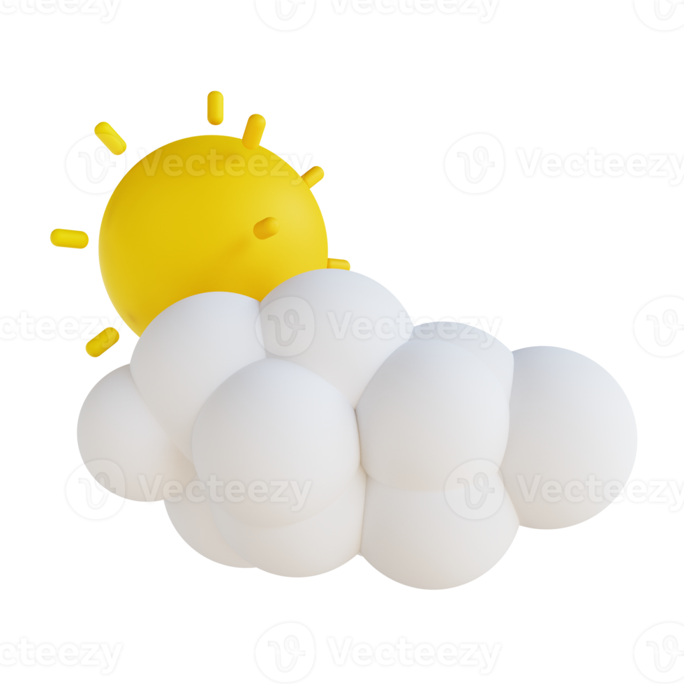 3D illustration sunny weather png
