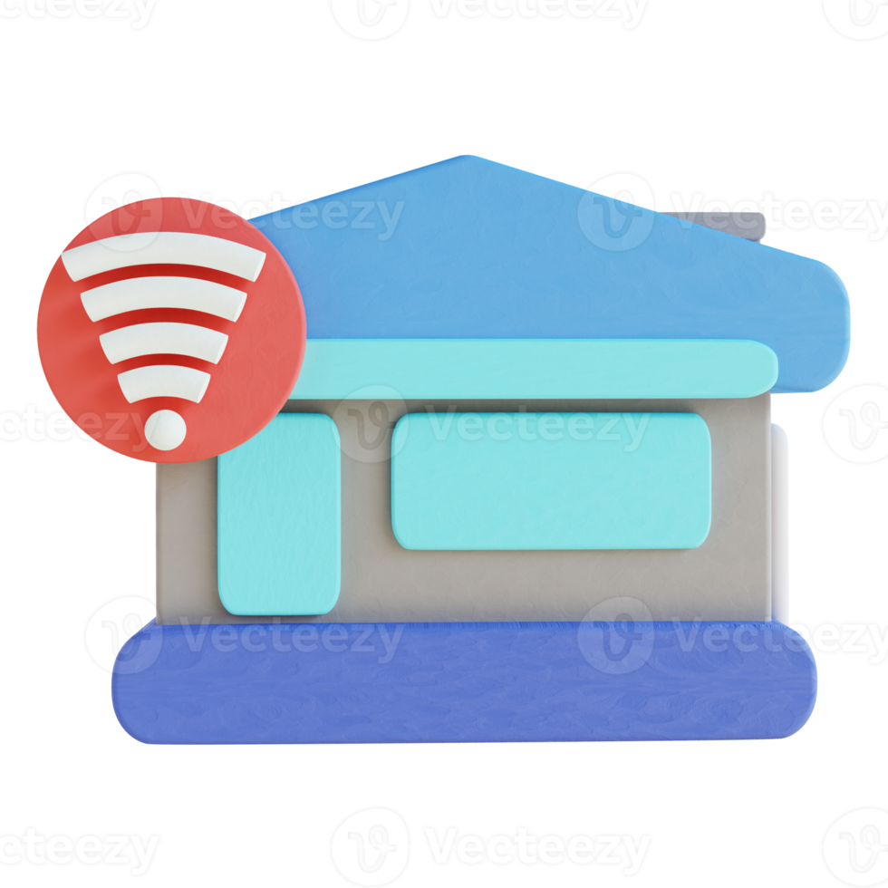 3D illustration smart home png