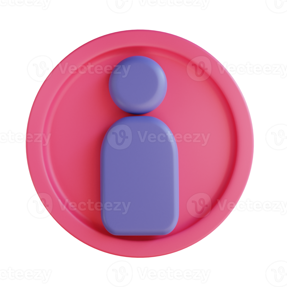 3D illustration profile png
