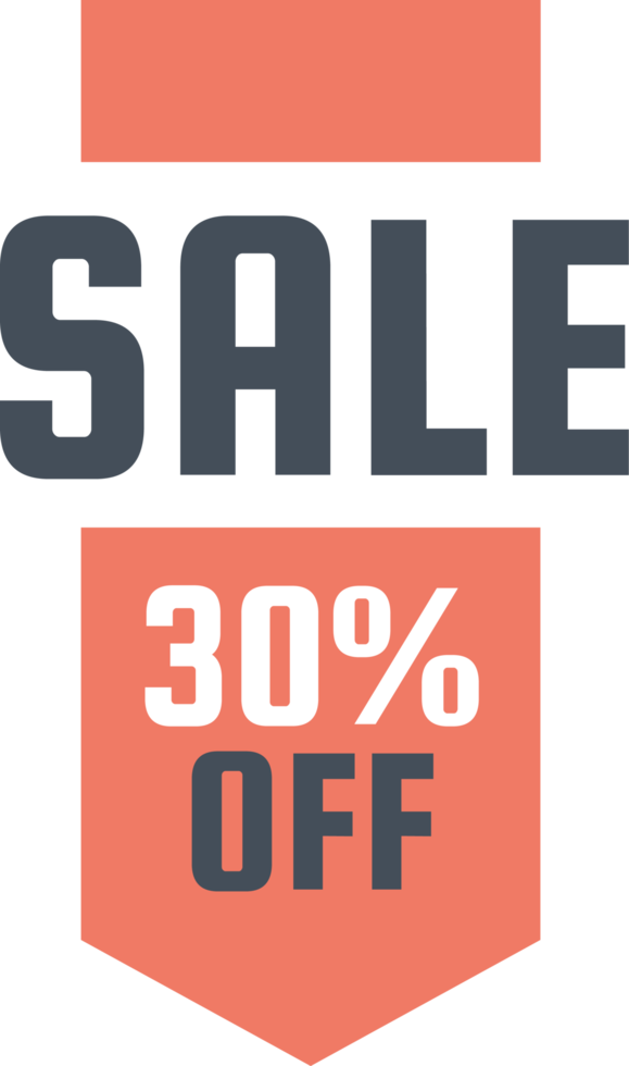 sale banner isolated on transparent background png