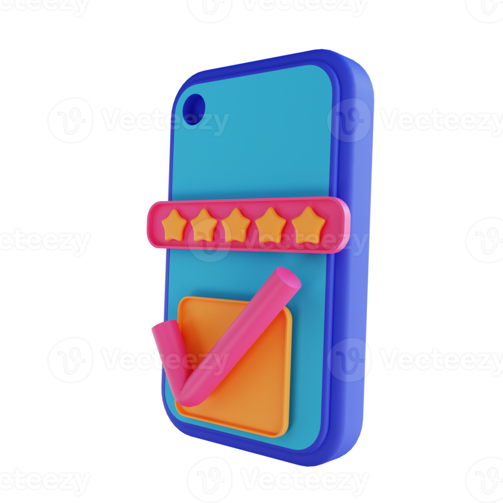 3D illustration mobile password check png