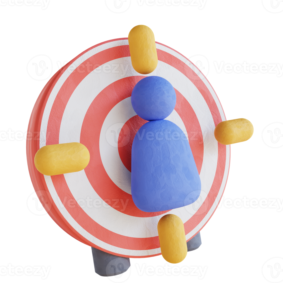 3D illustration target people png