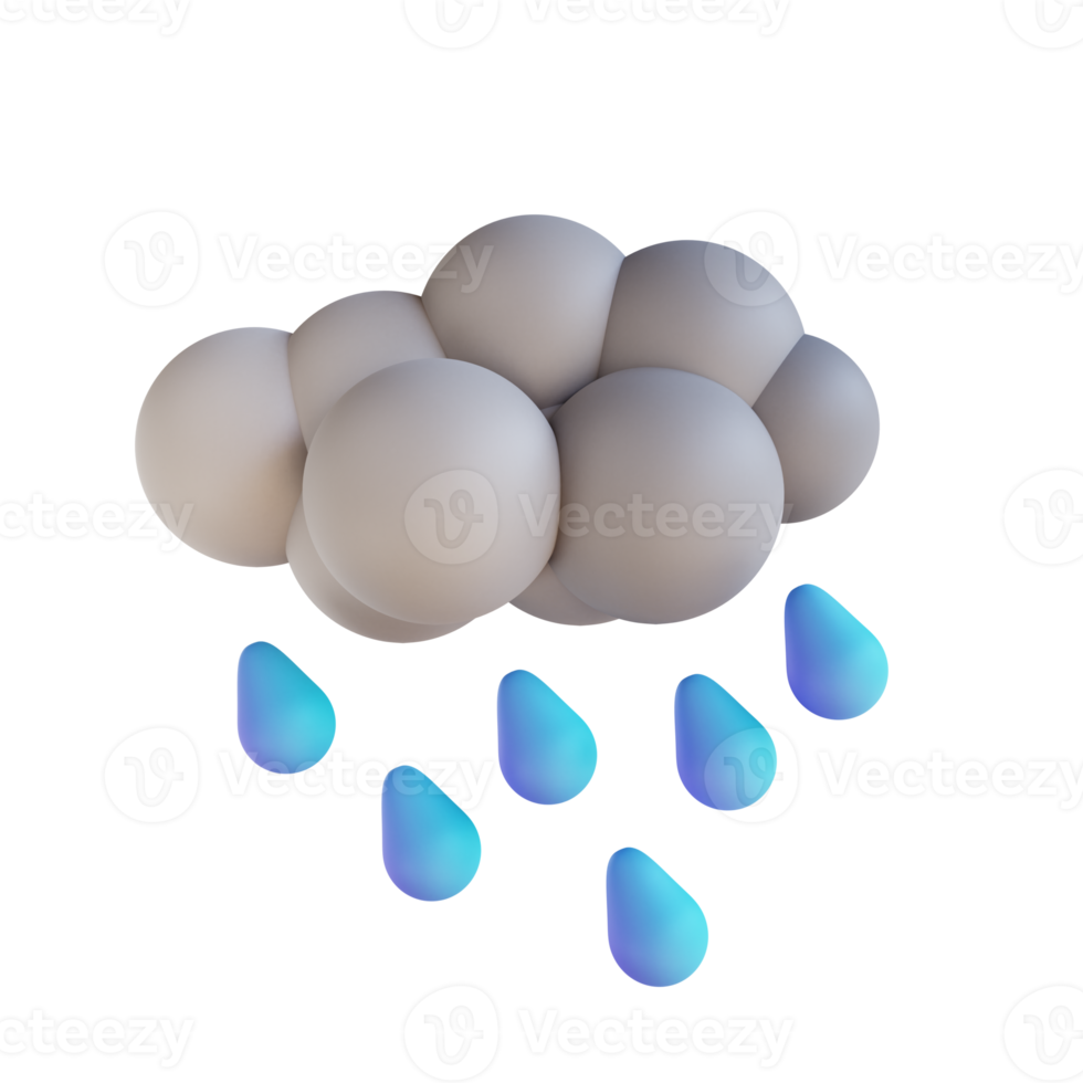 3D-Darstellung Nachtregen png