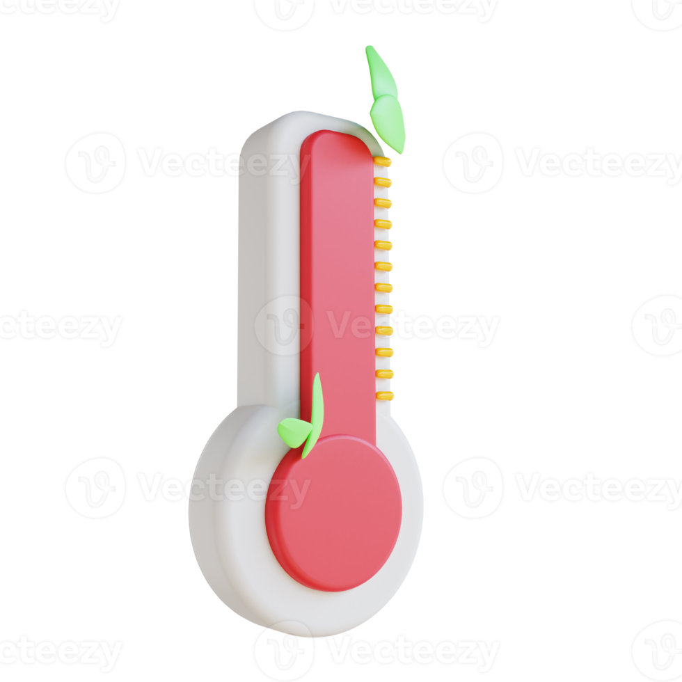 3D illustration thermometer suitable ecology png