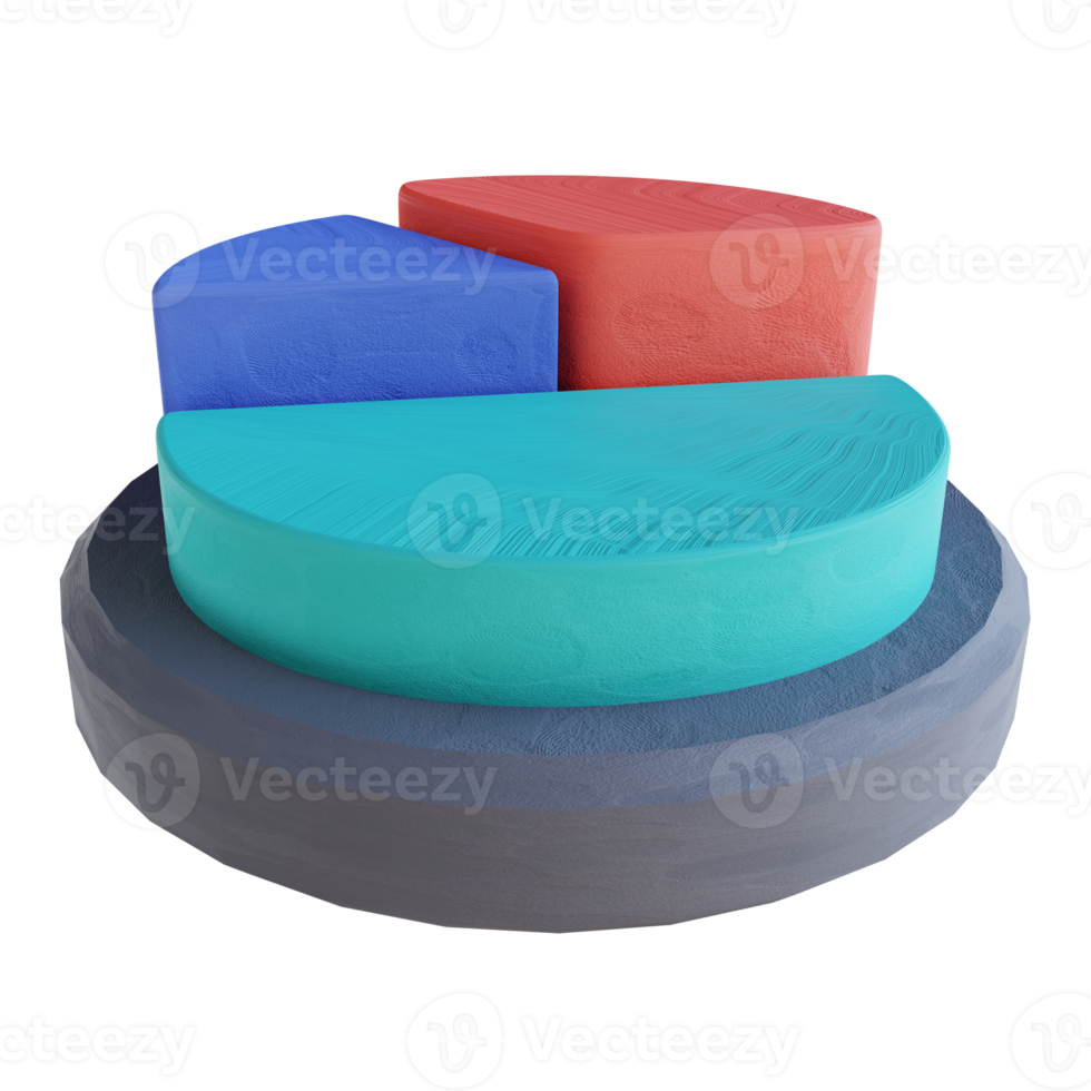 3D illustration pie chart png