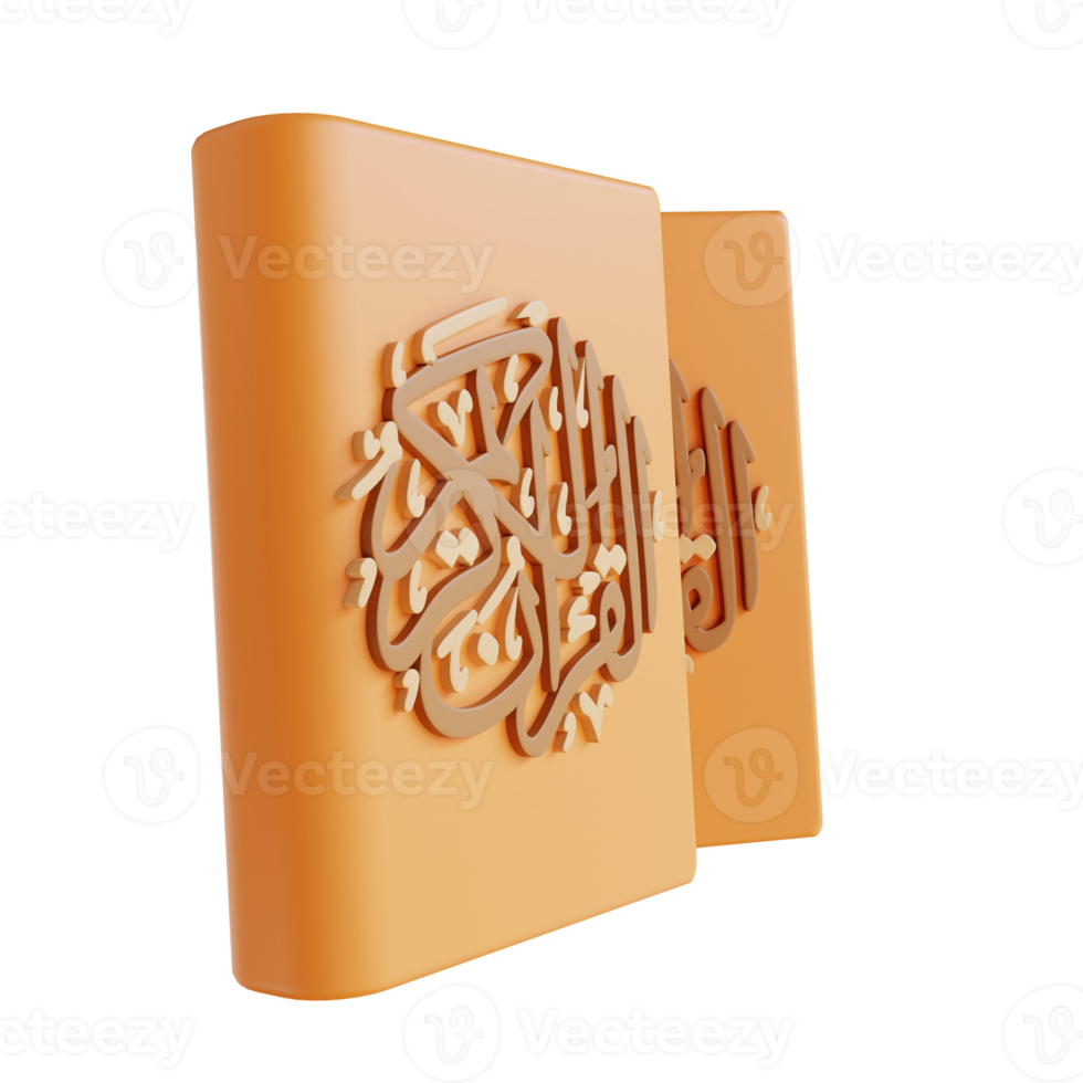 illustration 3d al-qur'an adaptée au ramadan png