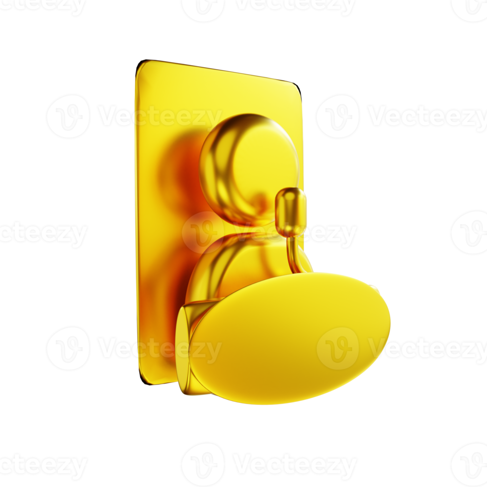 3D illustration golden conference png