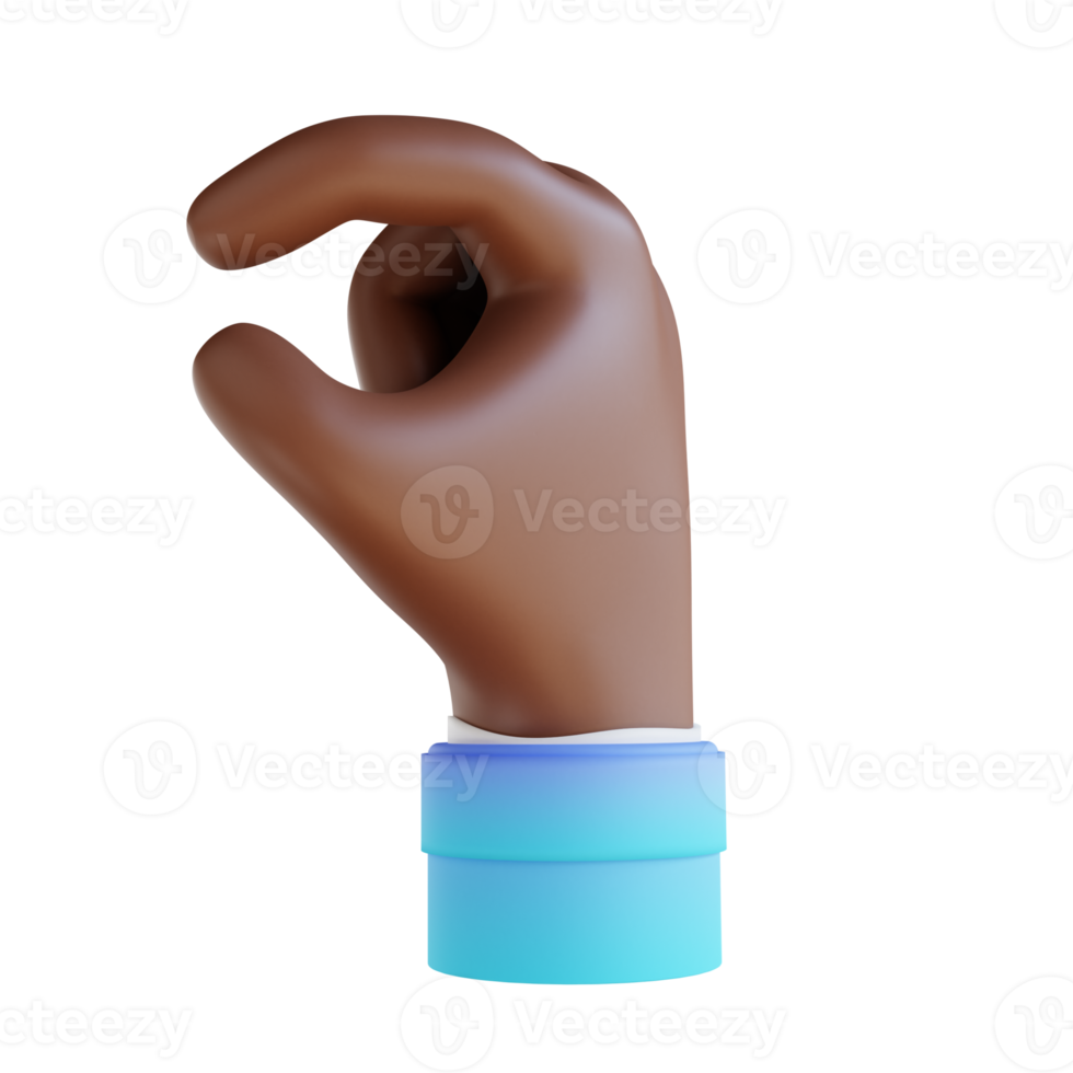 3D illustration hand gestures png