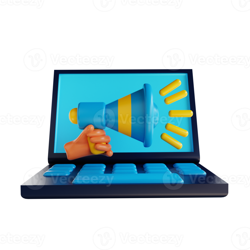 3D illustration digital marketing  suitable for marketing png