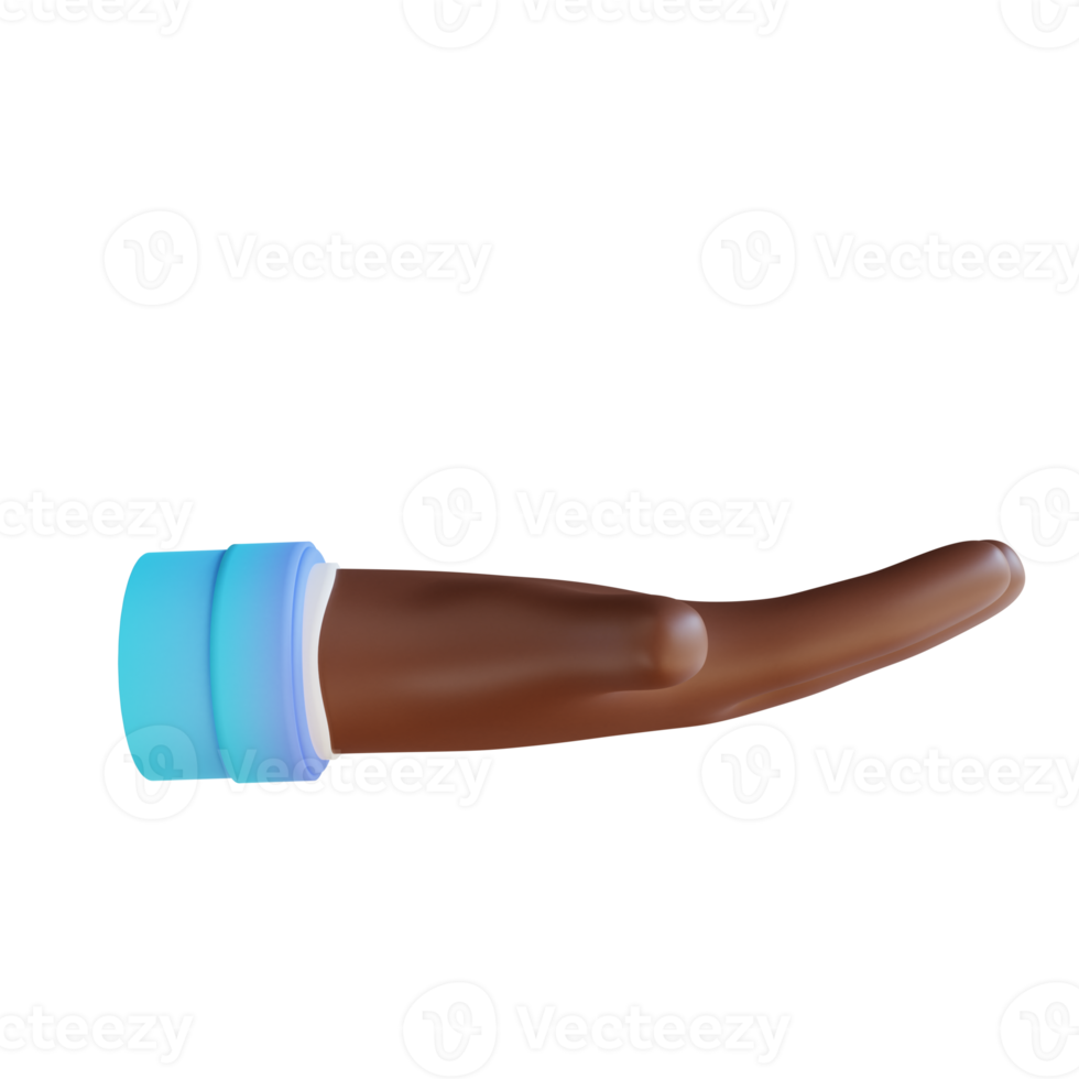 3D illustration donation hand gestures png