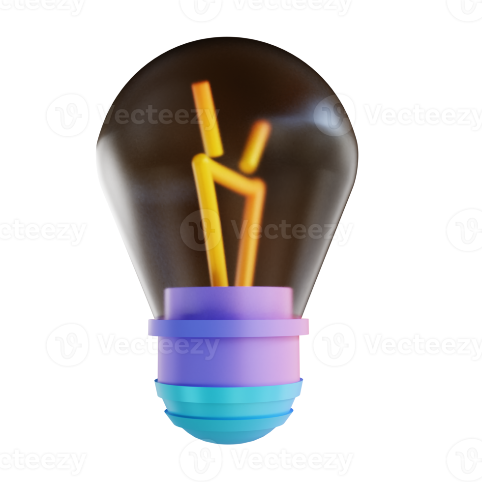 3D-Darstellung bunte Lichter und Ideen png